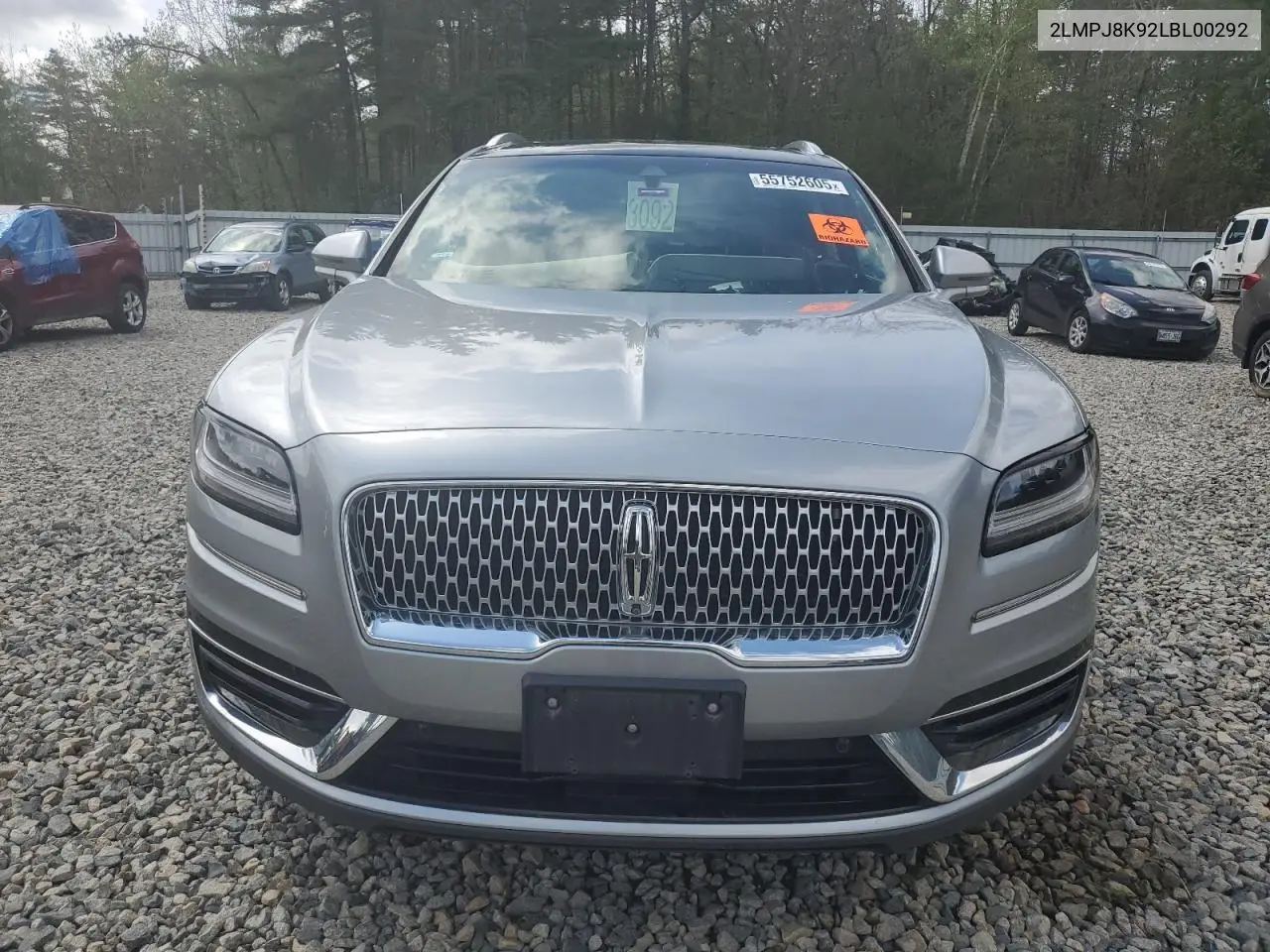 2020 Lincoln Nautilus Reserve VIN: 2LMPJ8K92LBL00292 Lot: 55752605