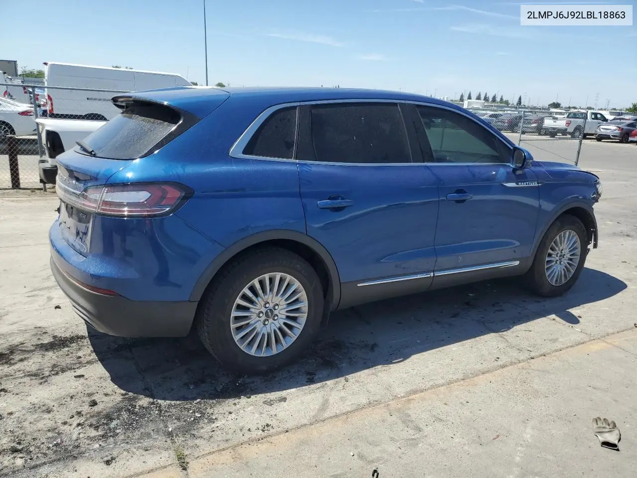 2020 Lincoln Nautilus VIN: 2LMPJ6J92LBL18863 Lot: 56599405