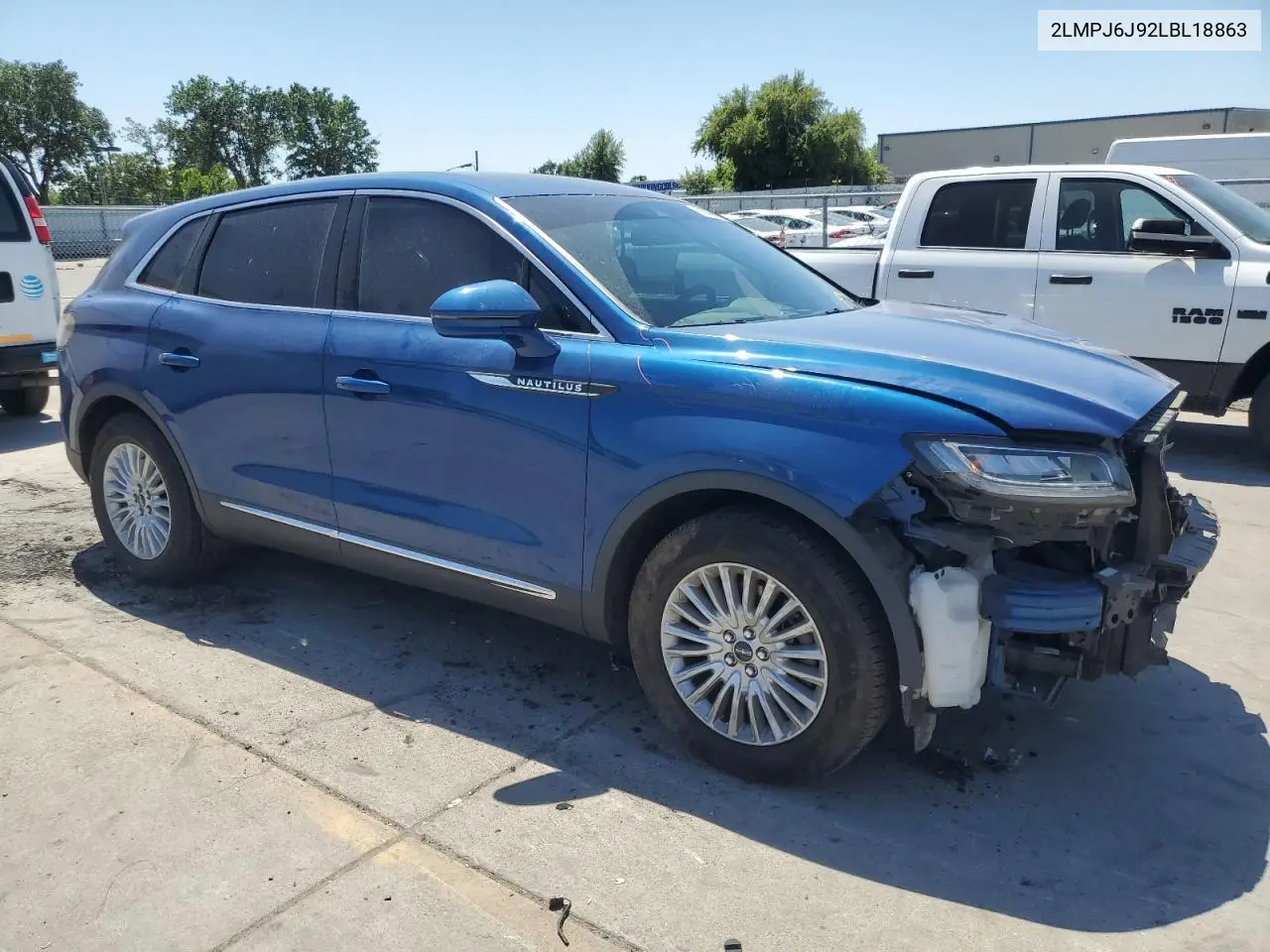2020 Lincoln Nautilus VIN: 2LMPJ6J92LBL18863 Lot: 56599405