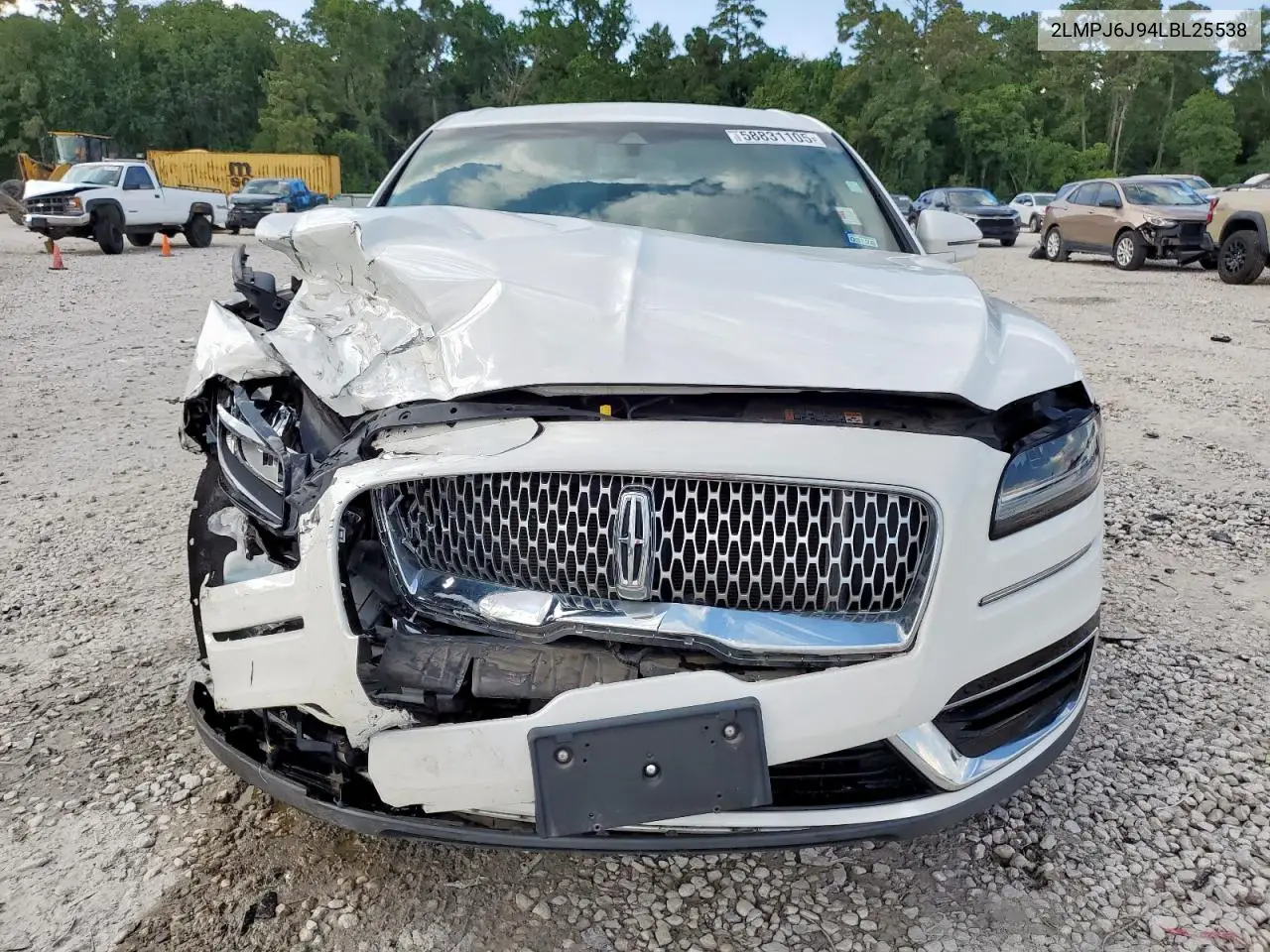 2020 Lincoln Nautilus VIN: 2LMPJ6J94LBL25538 Lot: 58831105