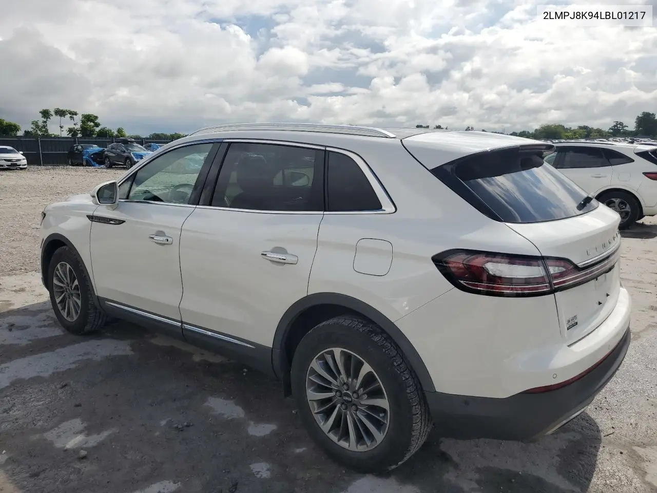 2020 Lincoln Nautilus Reserve VIN: 2LMPJ8K94LBL01217 Lot: 61018335