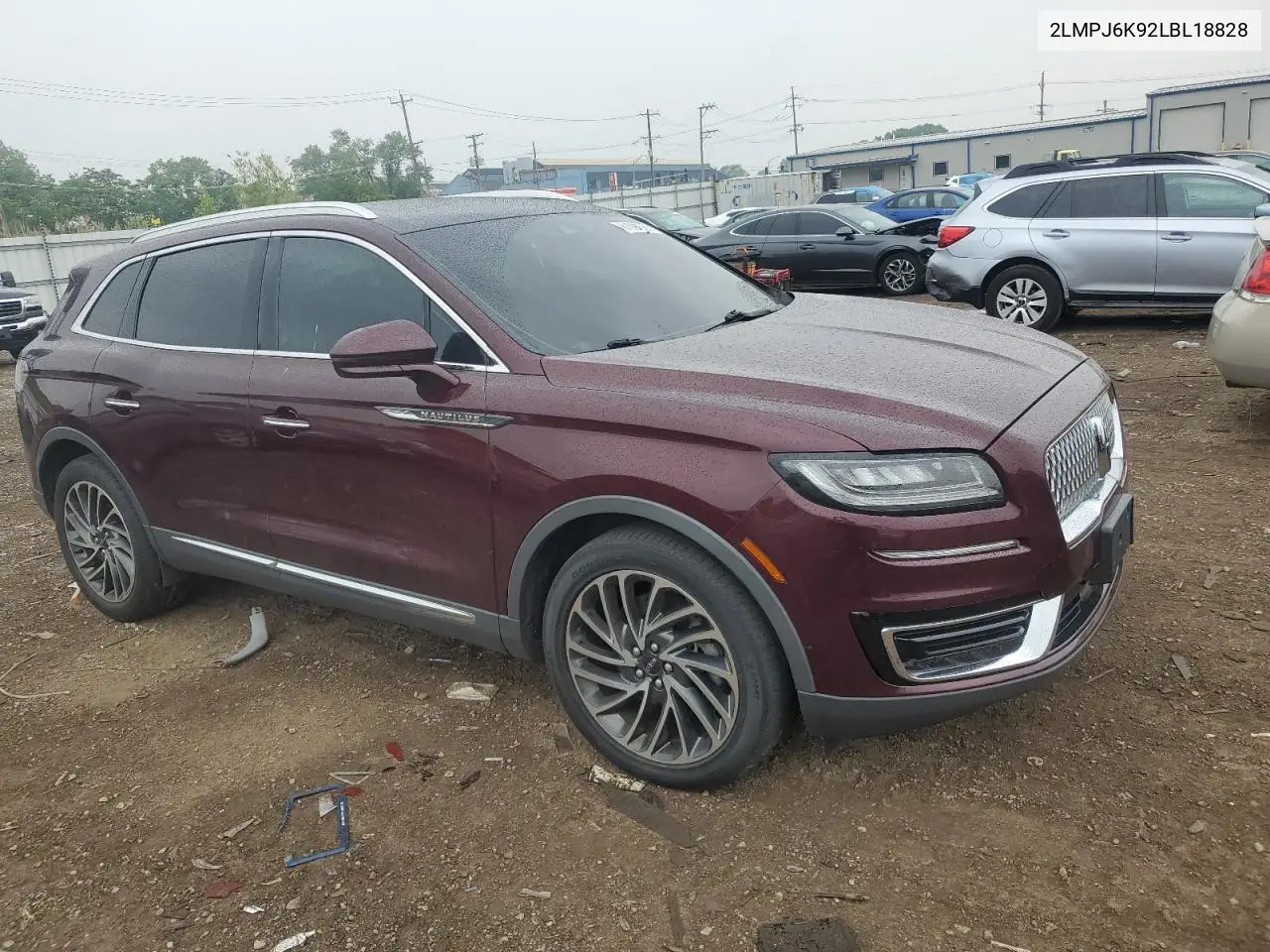 2020 Lincoln Nautilus Reserve VIN: 2LMPJ6K92LBL18828 Lot: 61095985