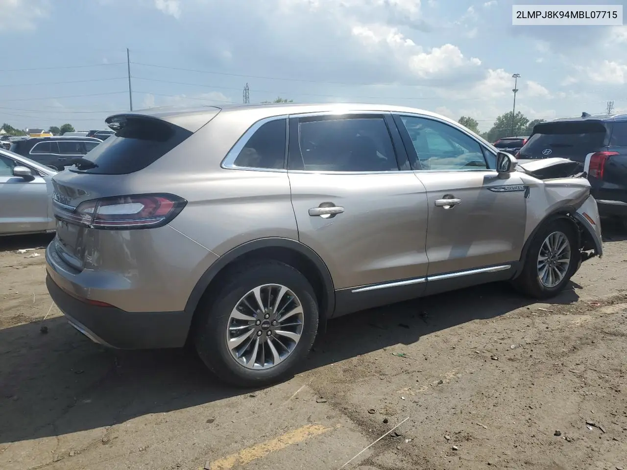 2021 Lincoln Nautilus Reserve VIN: 2LMPJ8K94MBL07715 Lot: 62949585