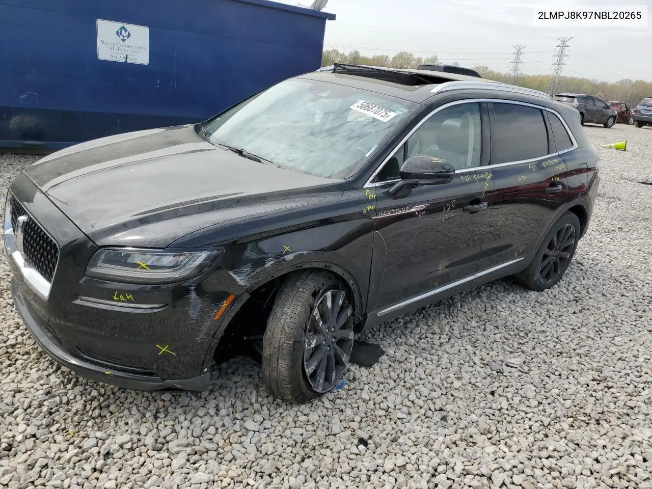 2022 Lincoln Nautilus Reserve VIN: 2LMPJ8K97NBL20265 Lot: 50687075