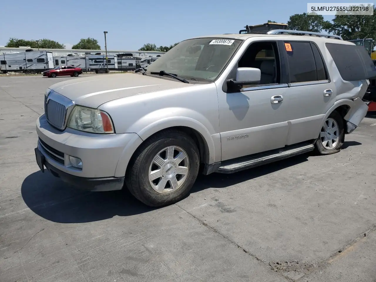 2005 Lincoln Navigator VIN: 5LMFU27555LJ22198 Lot: 59389675