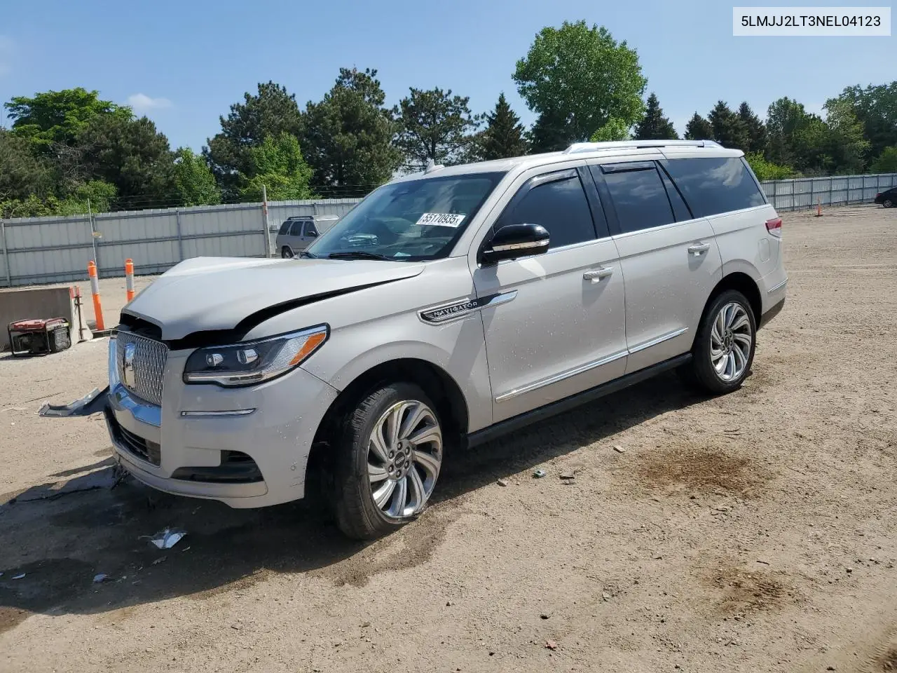2022 Lincoln Navigator Reserve VIN: 5LMJJ2LT3NEL04123 Lot: 55170935