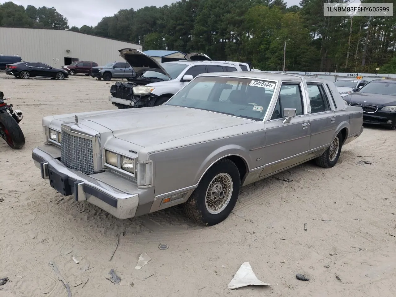 1987 Lincoln Town Car Cartier VIN: 1LNBM83F8HY605999 Lot: 73025444