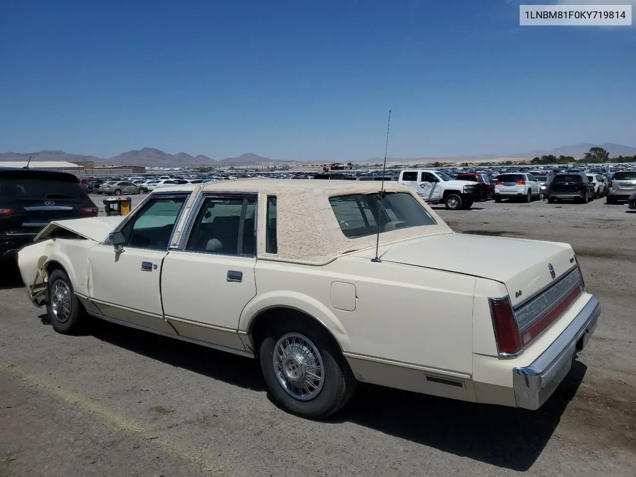 1989 Lincoln Town Car VIN: 1LNBM81F0KY719814 Lot: 61096835