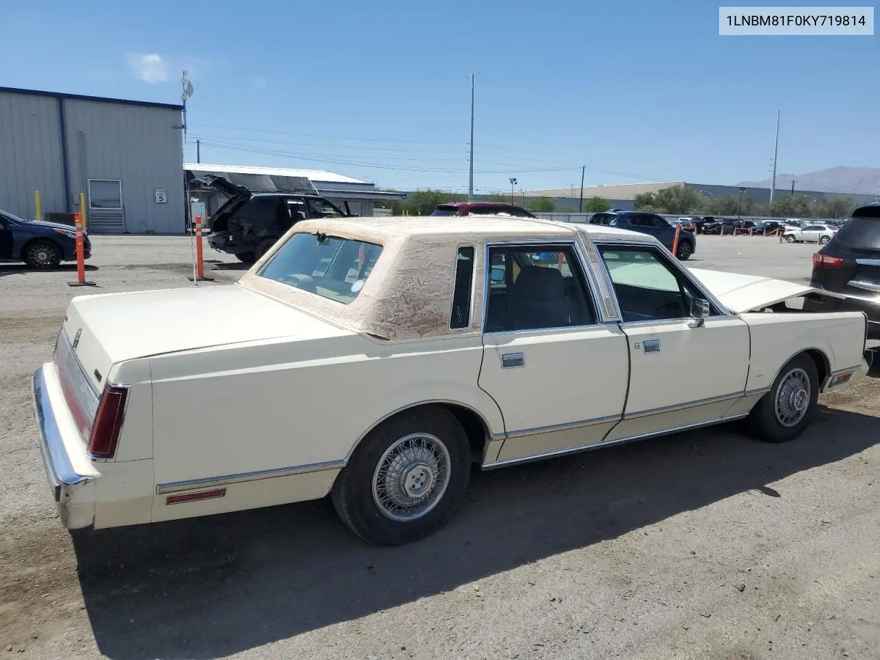 1989 Lincoln Town Car VIN: 1LNBM81F0KY719814 Lot: 61096835
