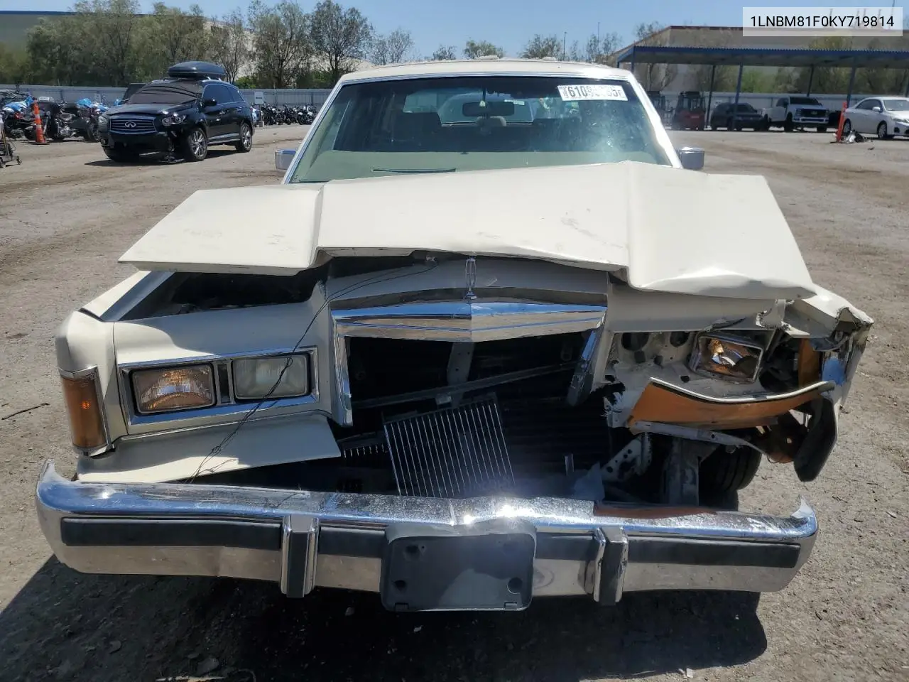 1989 Lincoln Town Car VIN: 1LNBM81F0KY719814 Lot: 61096835