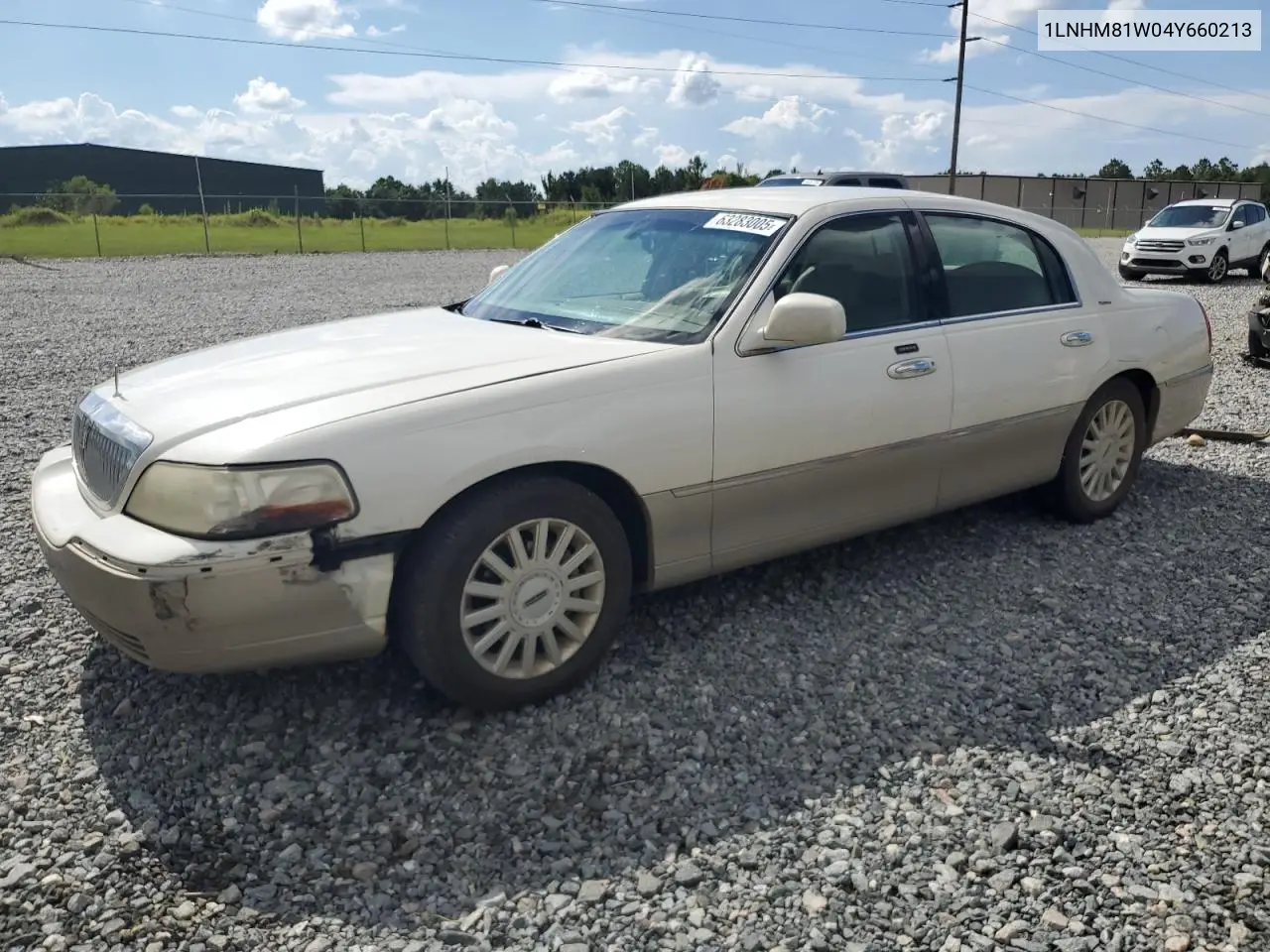 2004 Lincoln Town Car Executive VIN: 1LNHM81W04Y660213 Lot: 63283005