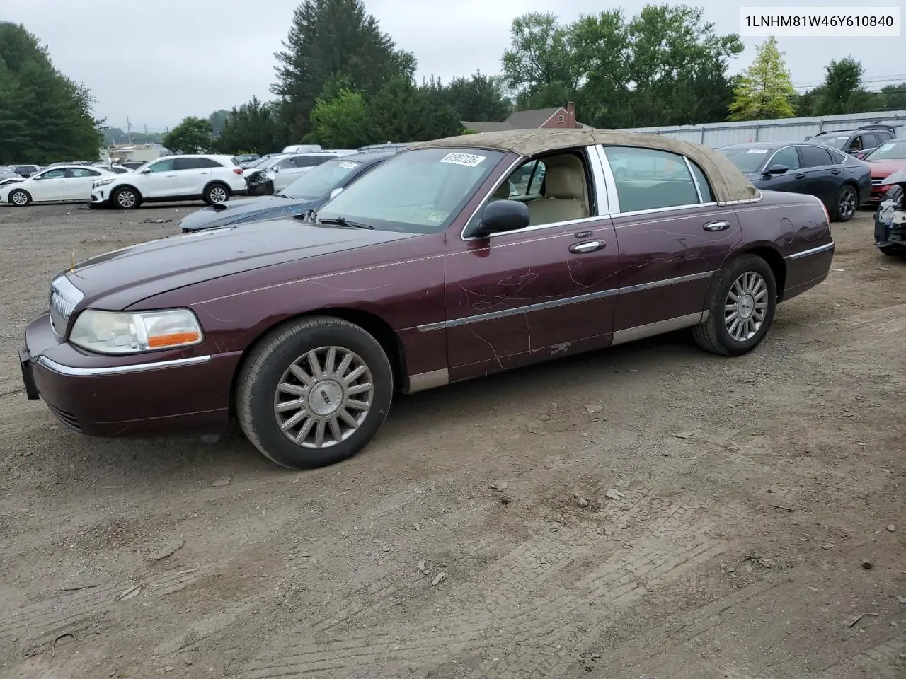 2006 Lincoln Town Car Signature VIN: 1LNHM81W46Y610840 Lot: 61987125