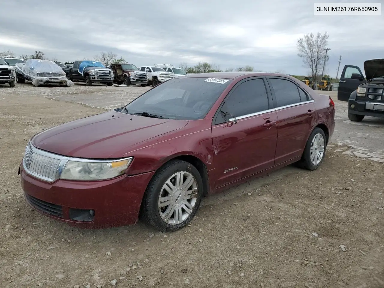 2006 Lincoln Zephyr VIN: 3LNHM26176R650905 Lot: 51562555