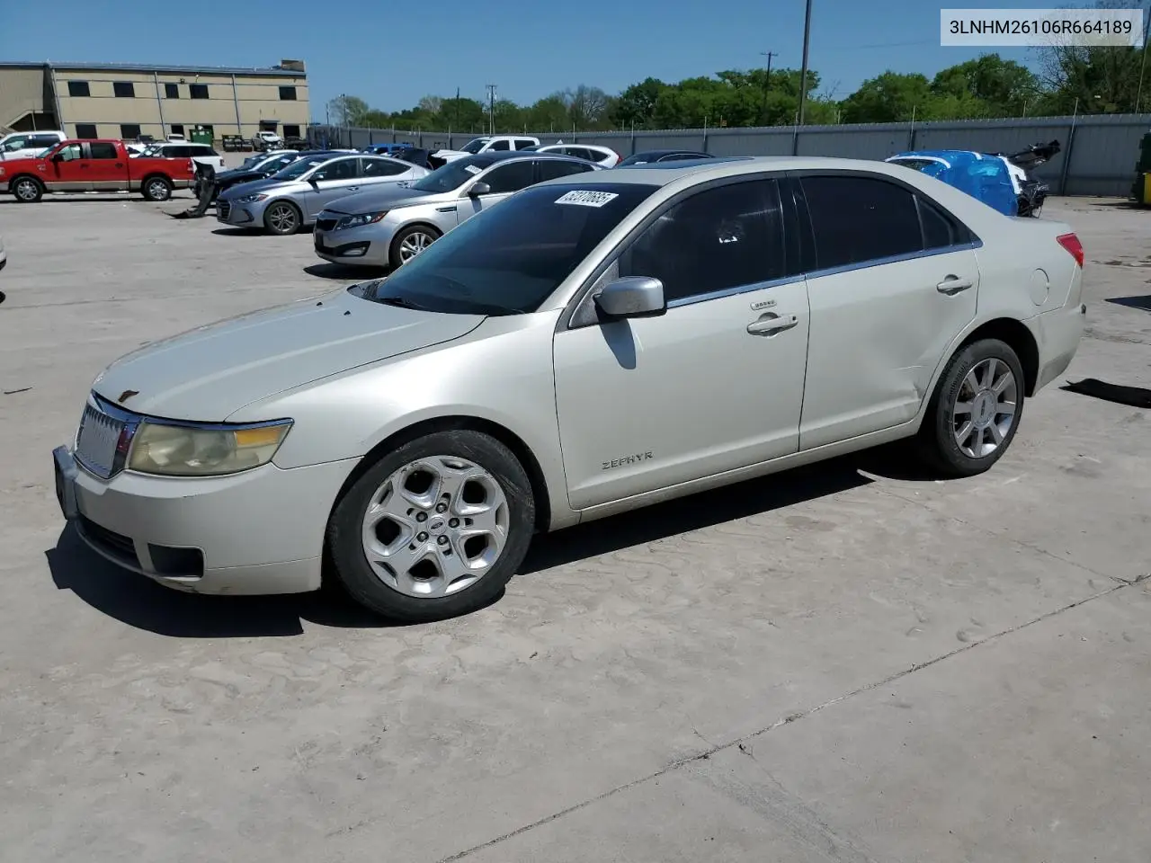 2006 Lincoln Zephyr VIN: 3LNHM26106R664189 Lot: 52370685
