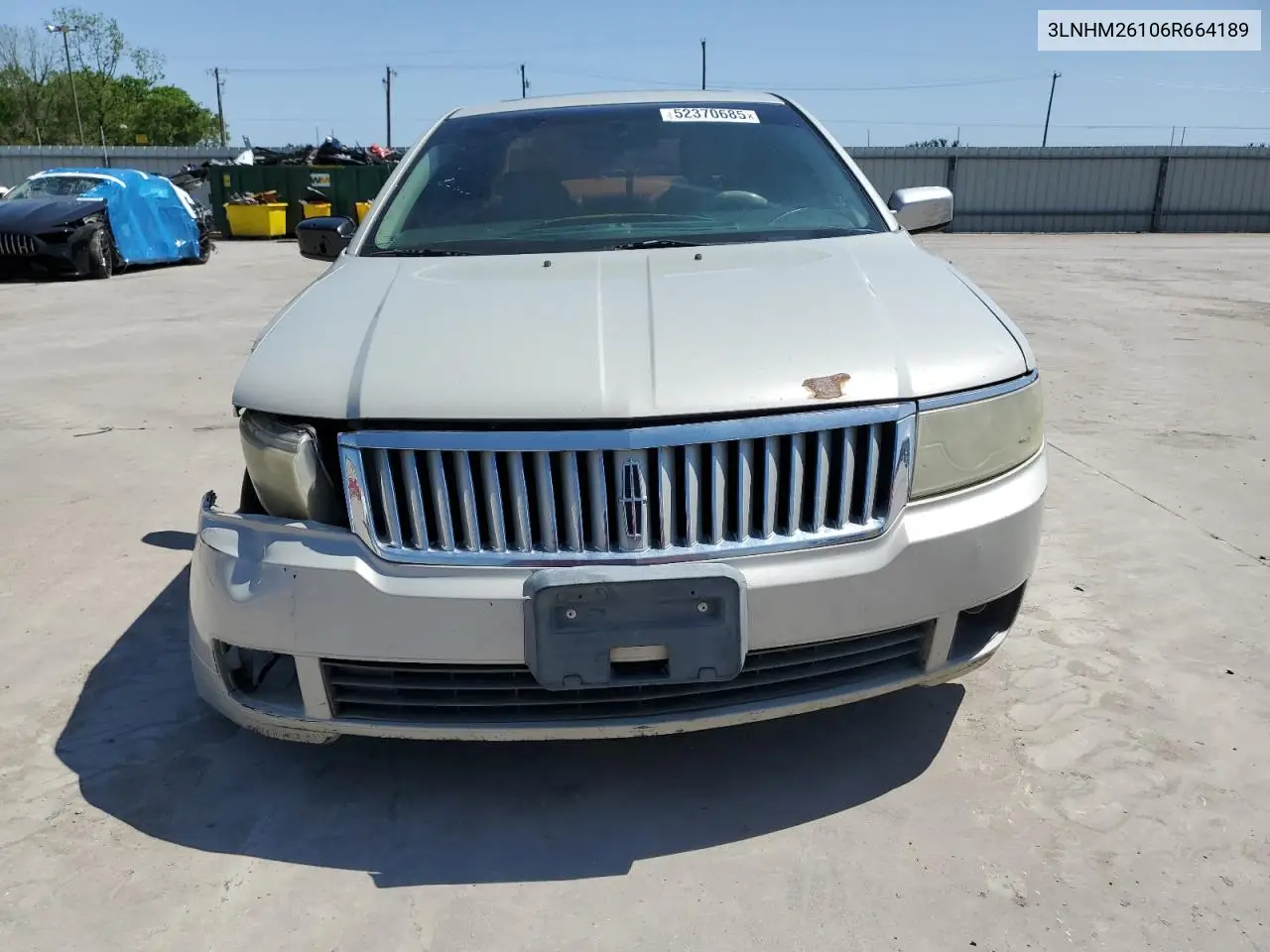 2006 Lincoln Zephyr VIN: 3LNHM26106R664189 Lot: 52370685