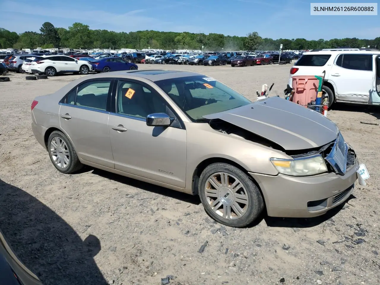2006 Lincoln Zephyr VIN: 3LNHM26126R600882 Lot: 54256055