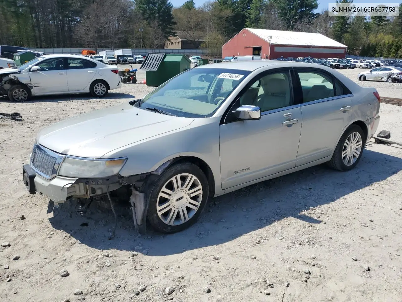 2006 Lincoln Zephyr VIN: 3LNHM26166R667758 Lot: 54474655