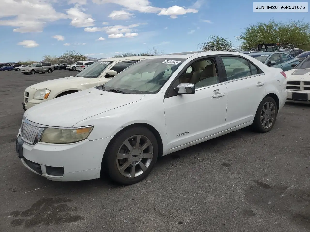 2006 Lincoln Zephyr VIN: 3LNHM26196R631675 Lot: 55121505