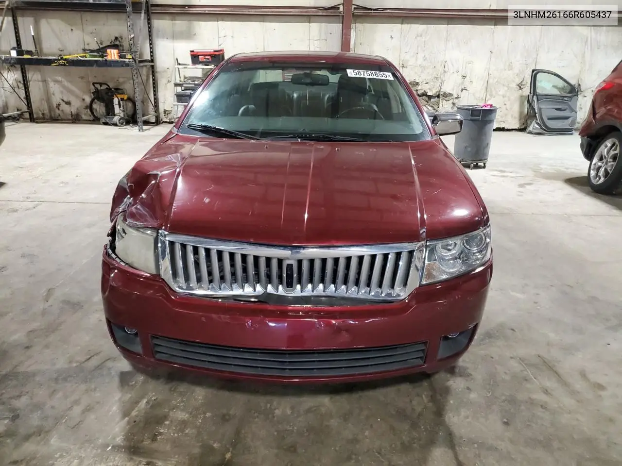 2006 Lincoln Zephyr VIN: 3LNHM26166R605437 Lot: 58758855