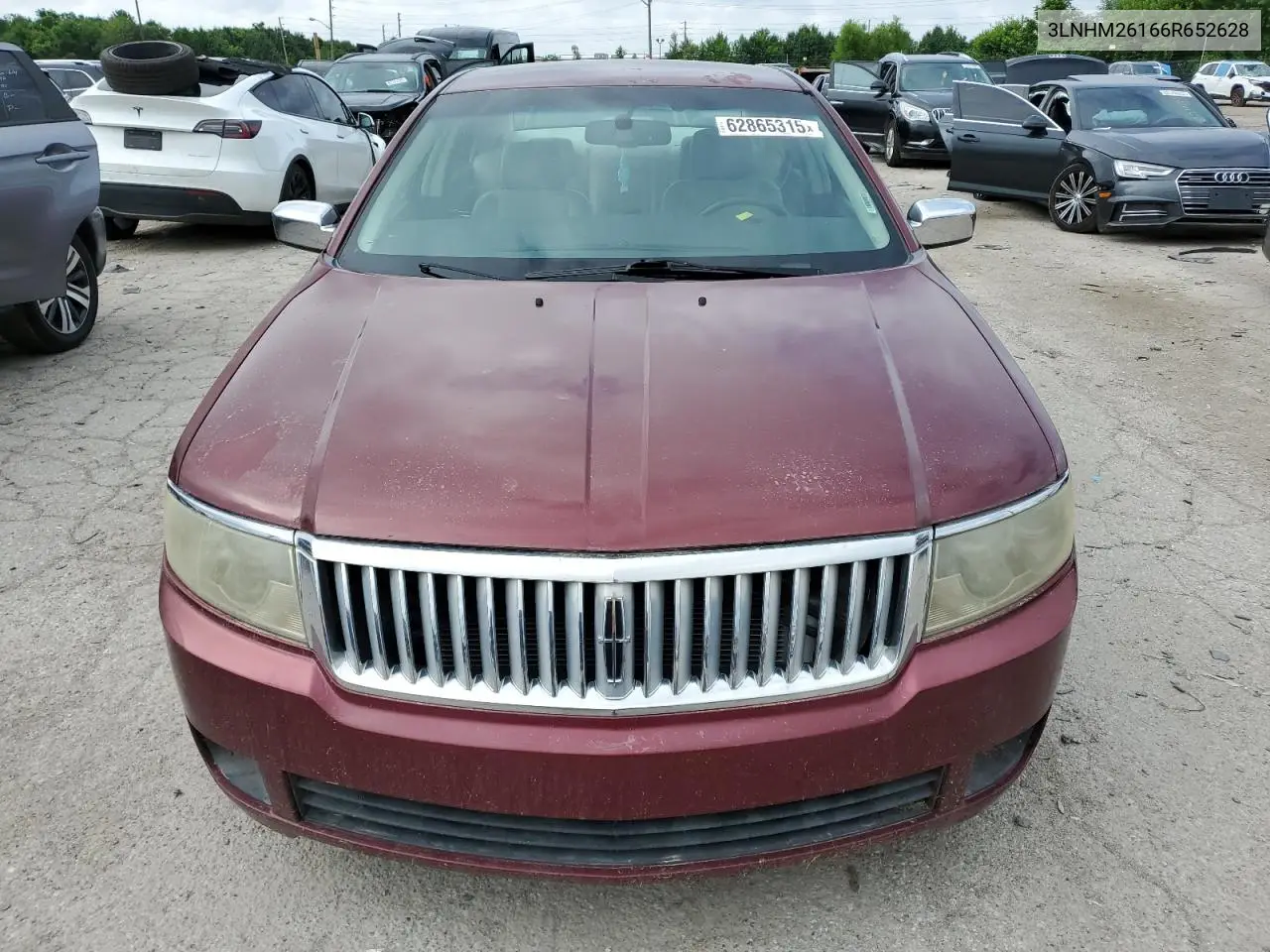 2006 Lincoln Zephyr VIN: 3LNHM26166R652628 Lot: 62865315