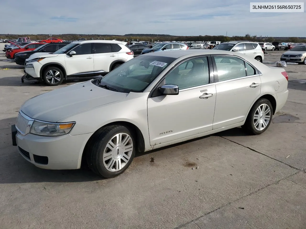 2006 Lincoln Zephyr VIN: 3LNHM26156R650725 Lot: 83750974