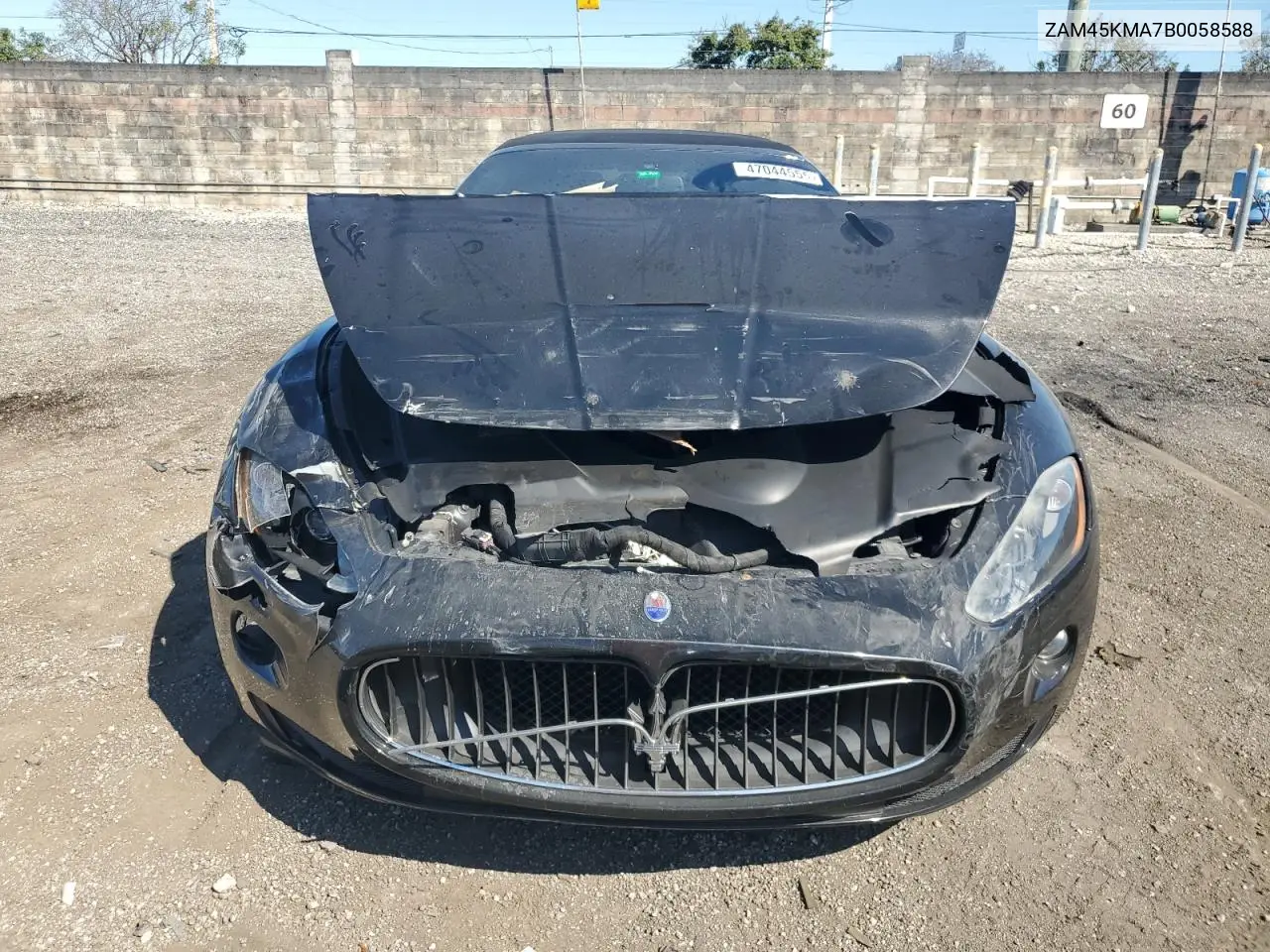 2011 Maserati Granturismo S VIN: ZAM45KMA7B0058588 Lot: 47044555