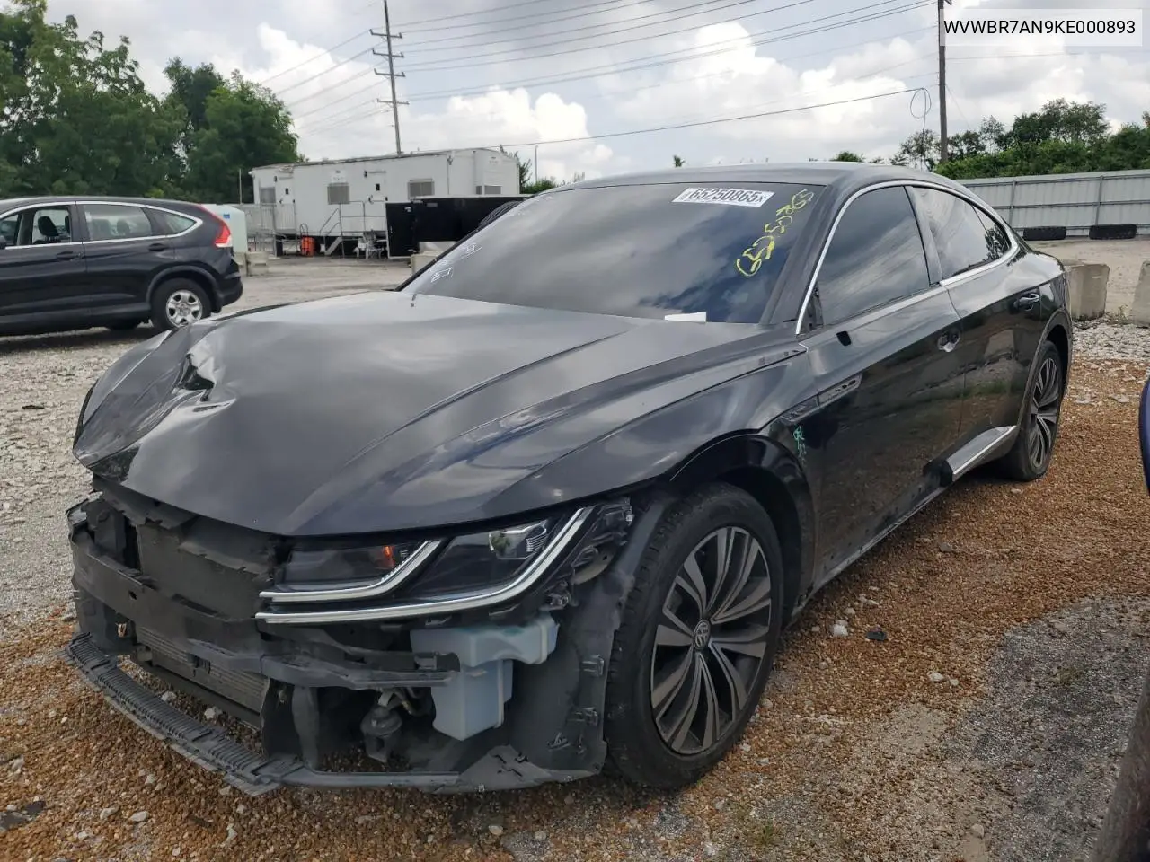 2019 Volkswagen Arteon Se VIN: WVWBR7AN9KE000893 Lot: 65250865