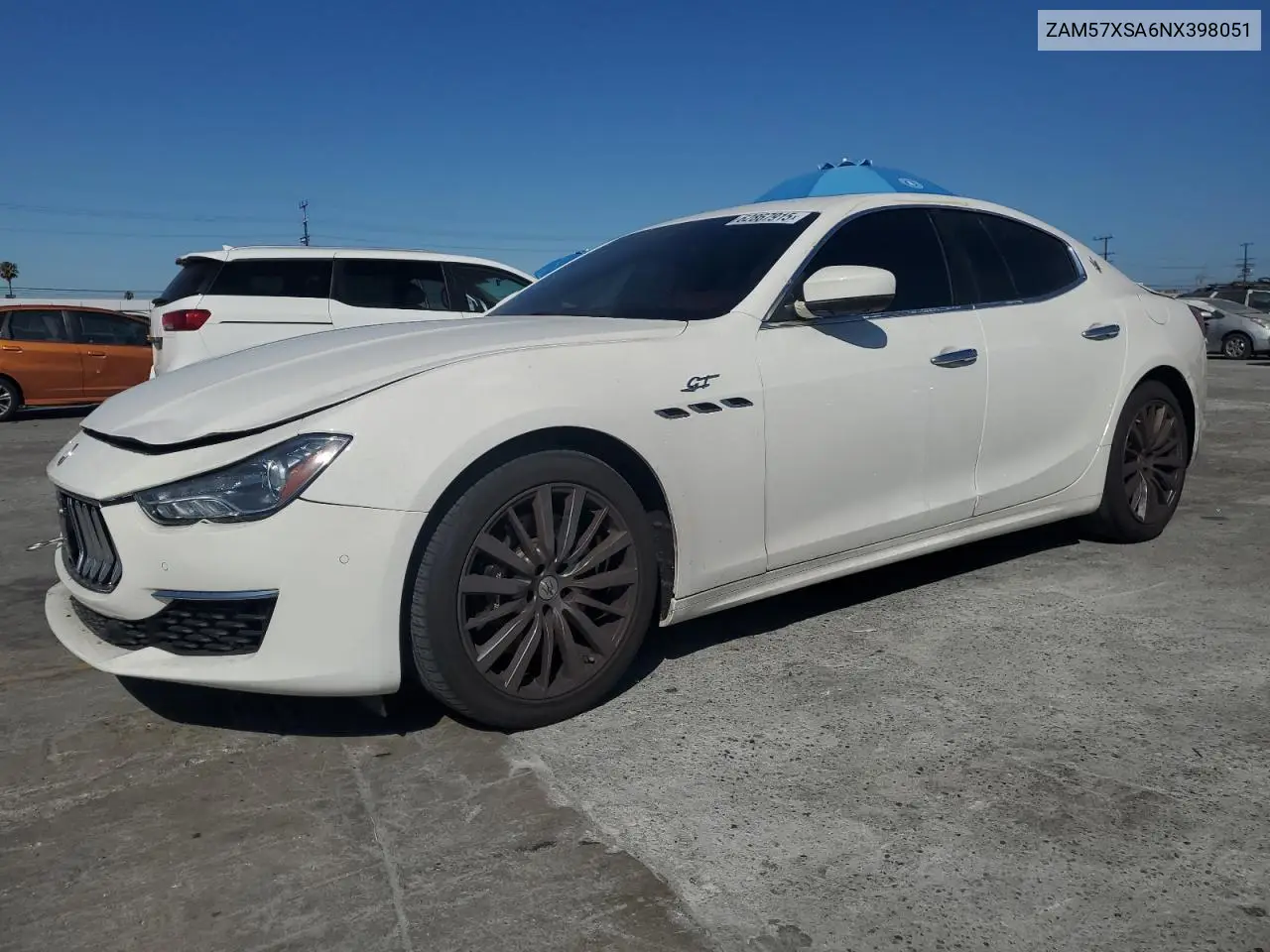 2022 Maserati Ghibli Base VIN: ZAM57XSA6NX398051 Lot: 62867915