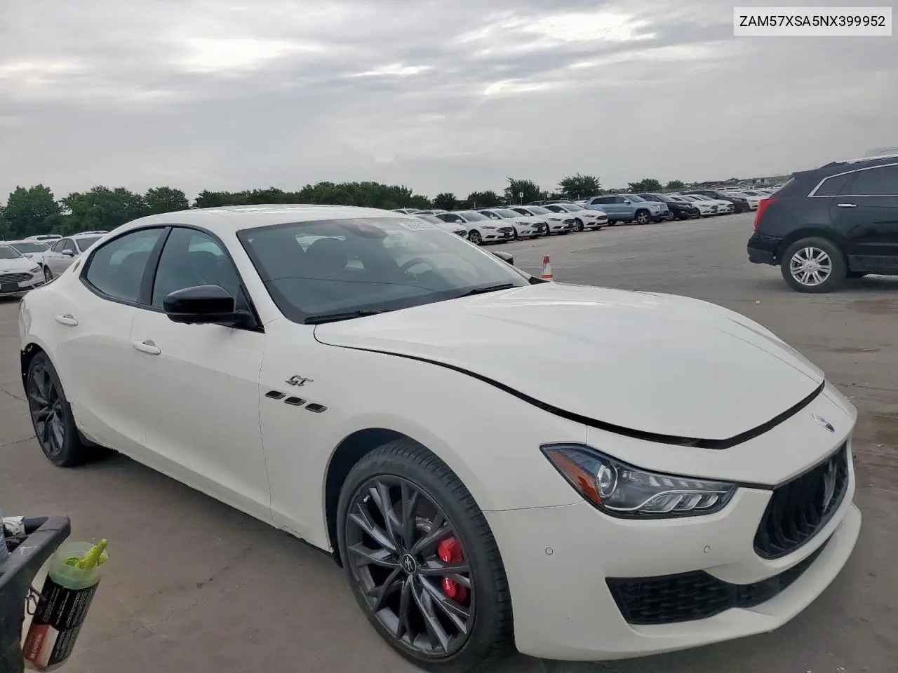 2022 Maserati Ghibli Base VIN: ZAM57XSA5NX399952 Lot: 63682755