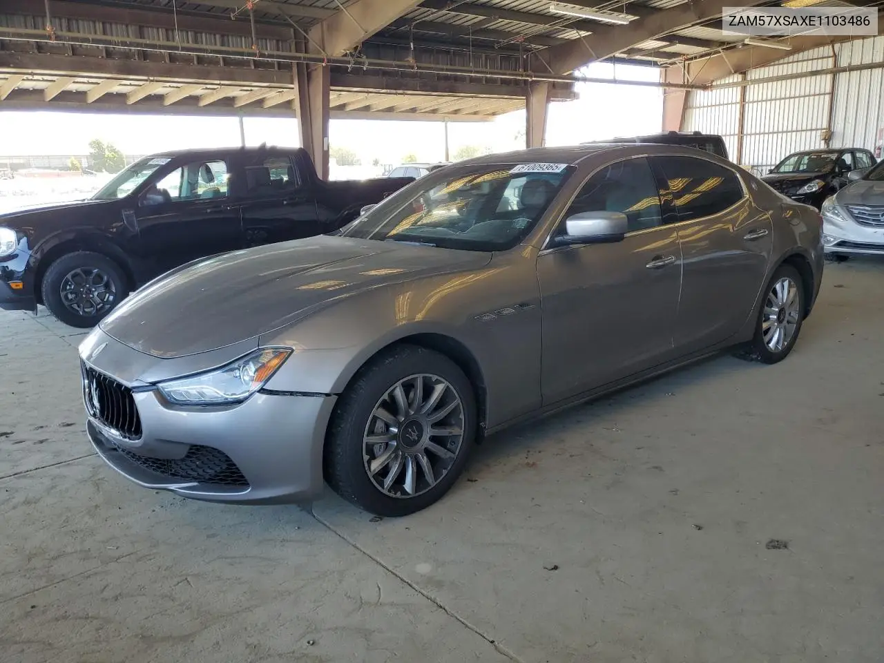 2014 Maserati Ghibli VIN: ZAM57XSAXE1103486 Lot: 61009365