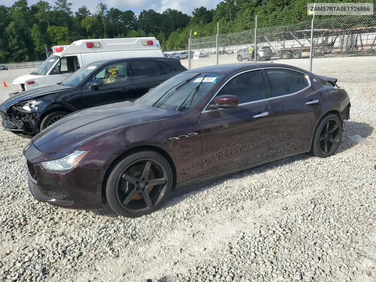 2014 Maserati Ghibli S VIN: ZAM57RTA0E1126866 Lot: 64717885