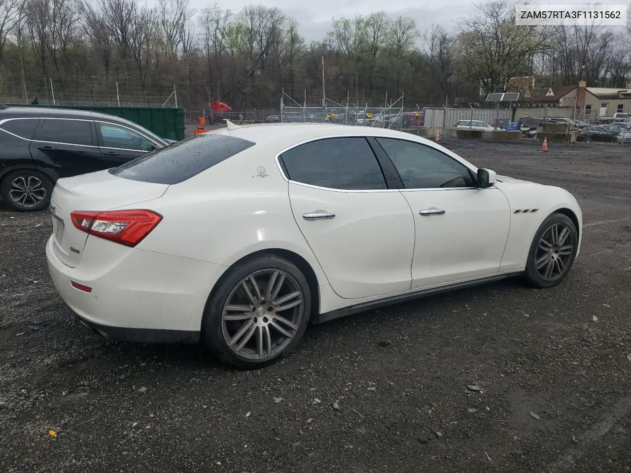 2015 Maserati Ghibli S VIN: ZAM57RTA3F1131562 Lot: 51953055