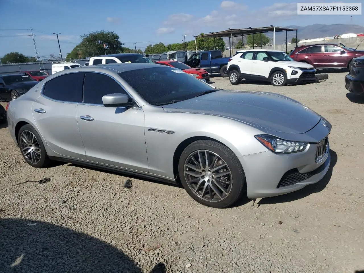 2015 Maserati Ghibli VIN: ZAM57XSA7F1153358 Lot: 56250825
