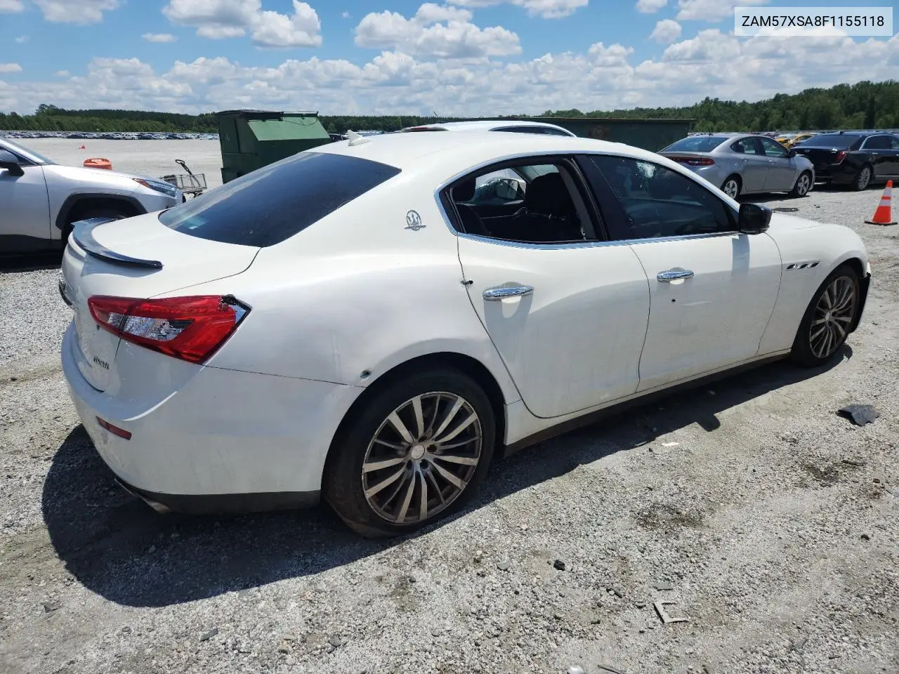 2015 Maserati Ghibli VIN: ZAM57XSA8F1155118 Lot: 64233225