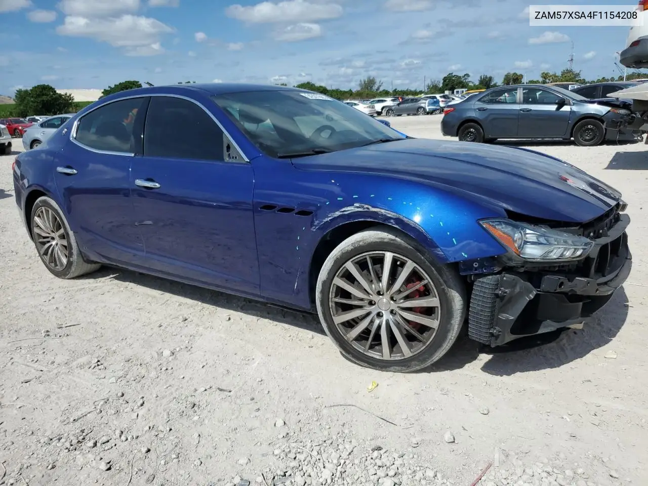 2015 Maserati Ghibli VIN: ZAM57XSA4F1154208 Lot: 64507665