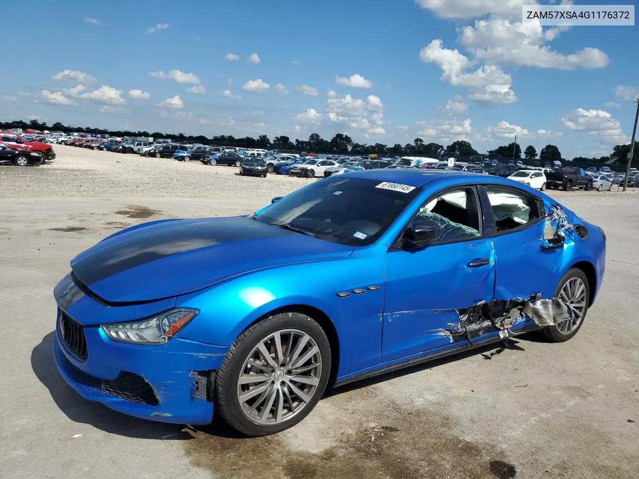 2016 Maserati Ghibli VIN: ZAM57XSA4G1176372 Lot: 61860145
