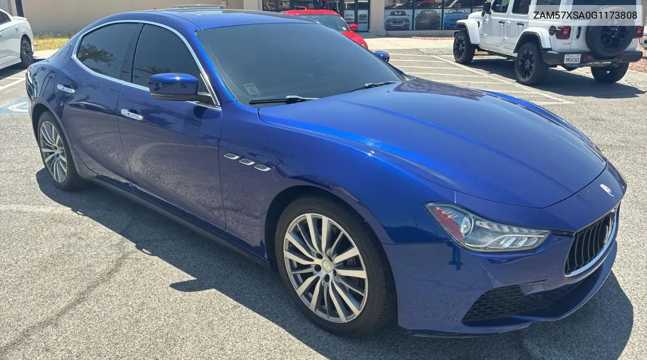 2016 Maserati Ghibli VIN: ZAM57XSA0G1173808 Lot: 62913645