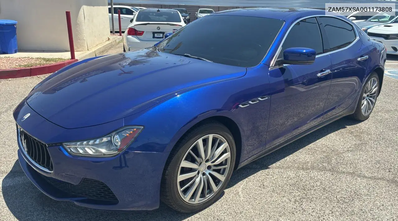2016 Maserati Ghibli VIN: ZAM57XSA0G1173808 Lot: 62913645