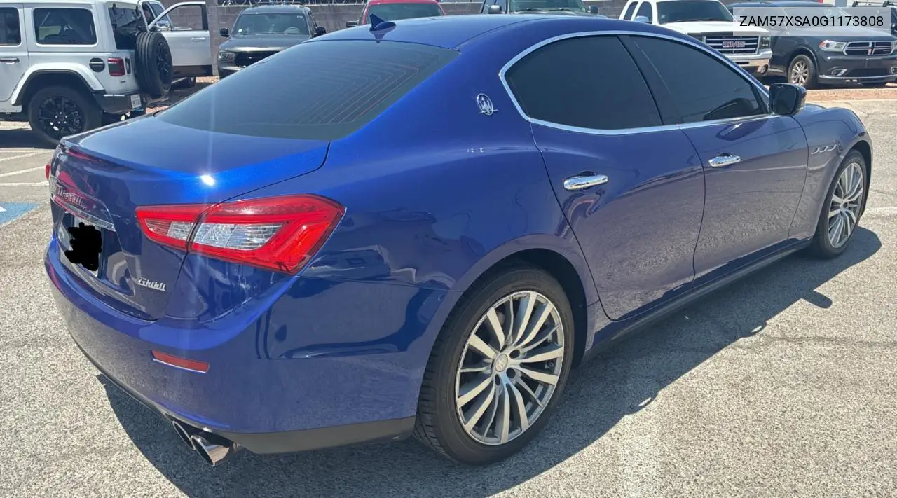 2016 Maserati Ghibli VIN: ZAM57XSA0G1173808 Lot: 62913645