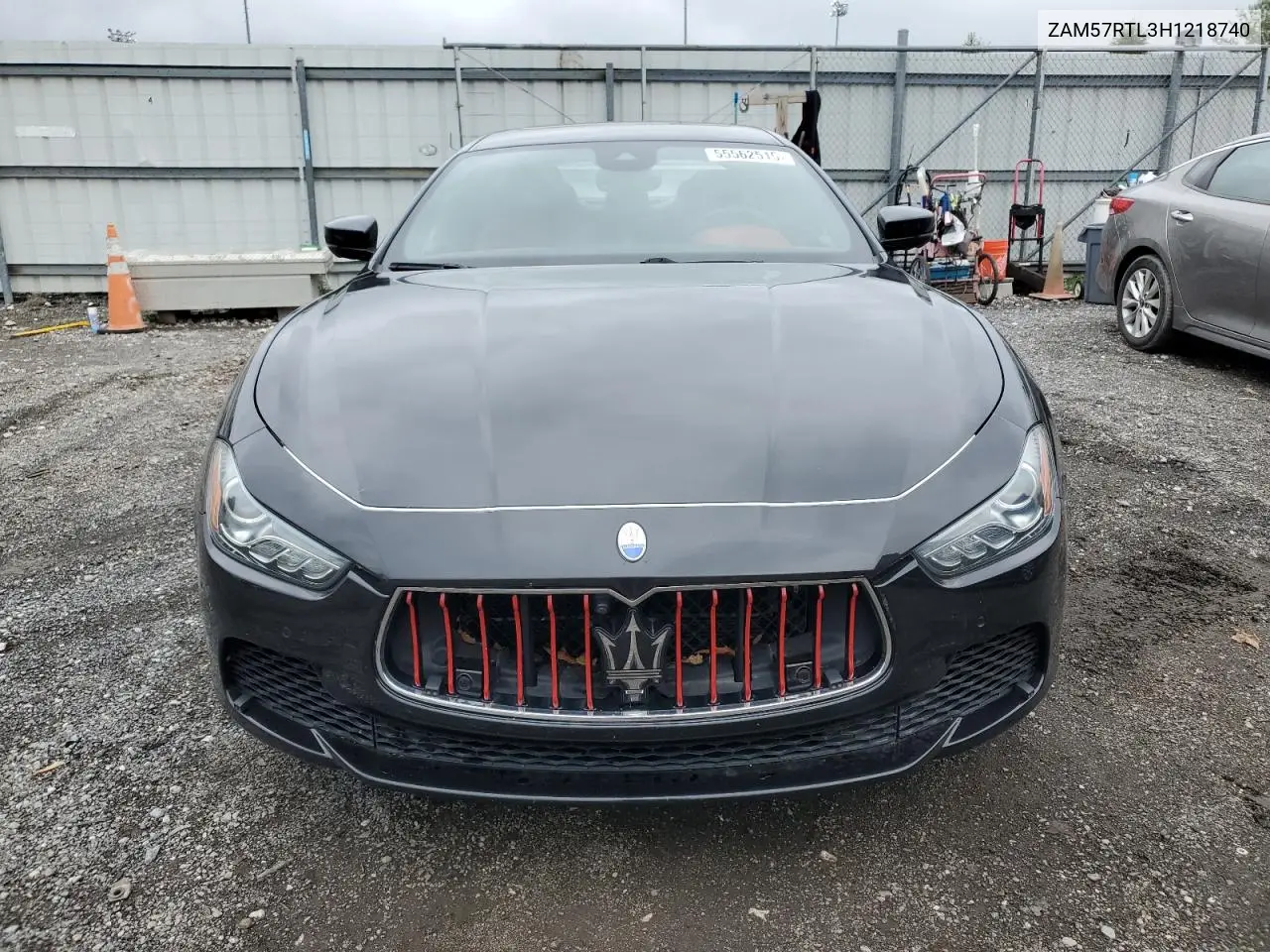 2017 Maserati Ghibli S VIN: ZAM57RTL3H1218740 Lot: 55562515