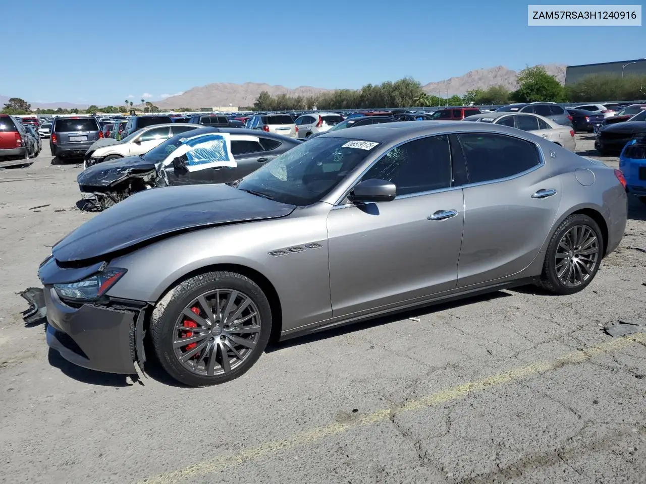 2017 Maserati Ghibli S VIN: ZAM57RSA3H1240916 Lot: 56519175