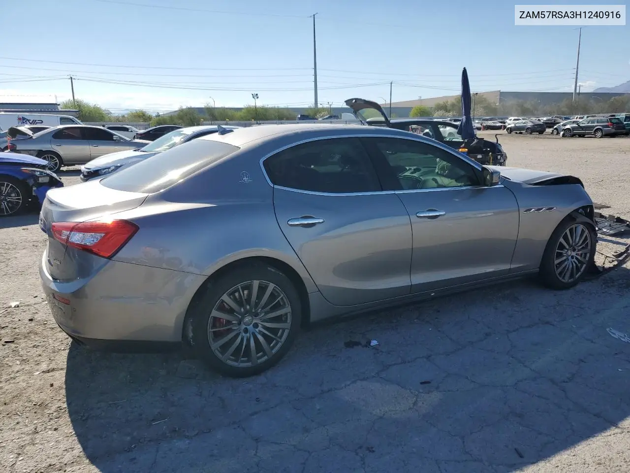 2017 Maserati Ghibli S VIN: ZAM57RSA3H1240916 Lot: 56519175