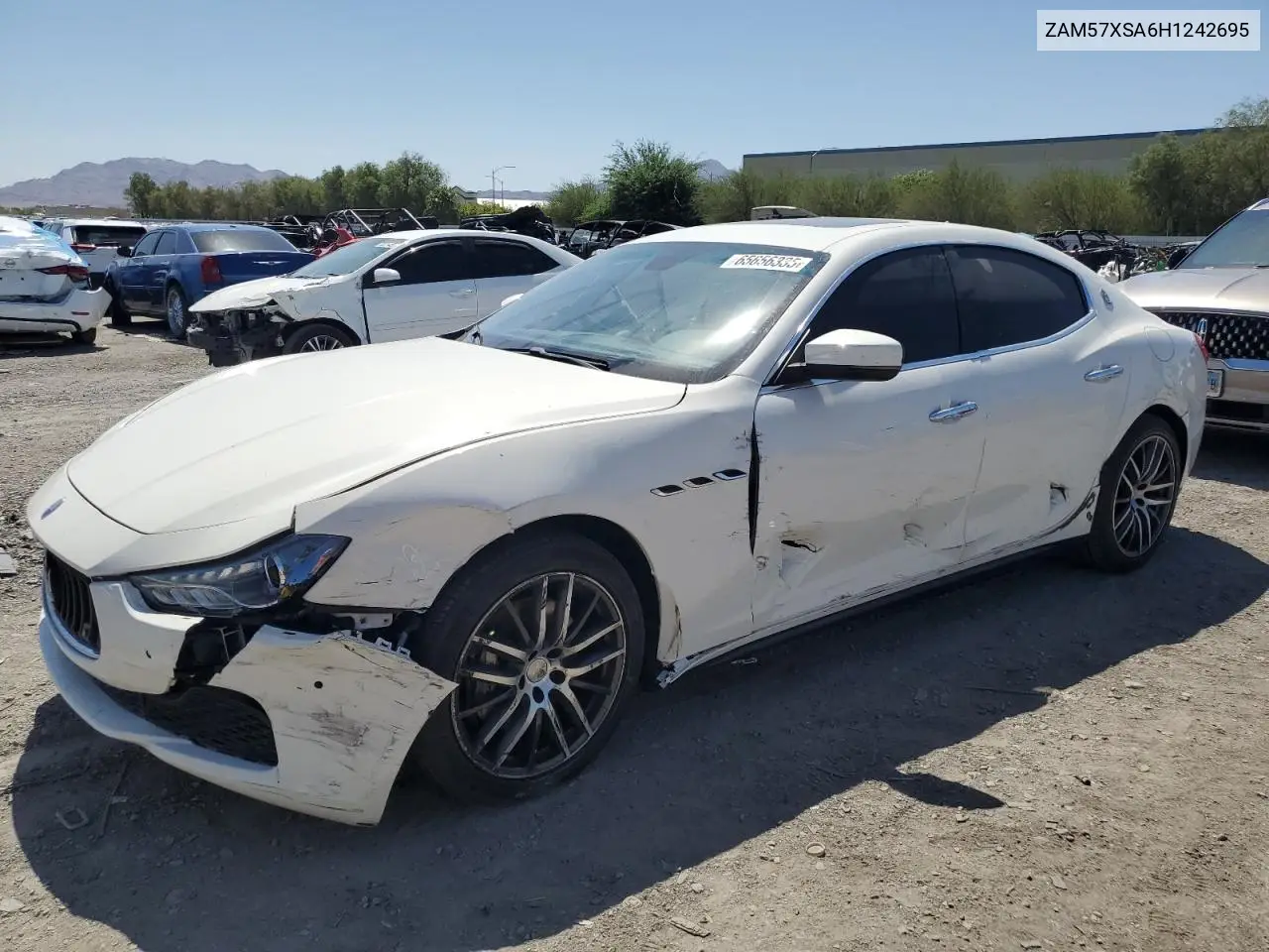 2017 Maserati Ghibli VIN: ZAM57XSA6H1242695 Lot: 65656335