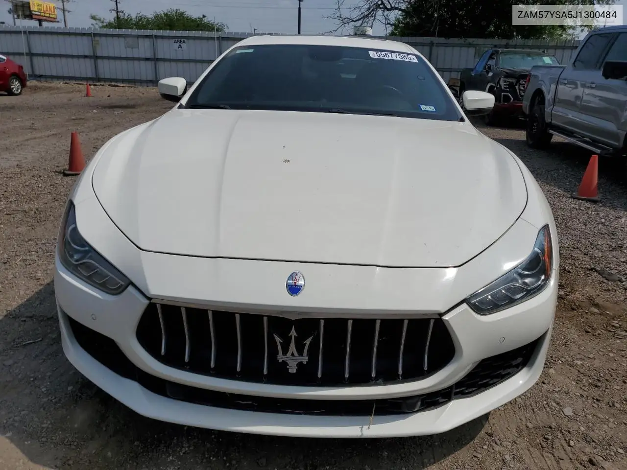 2018 Maserati Ghibli S VIN: ZAM57YSA5J1300484 Lot: 55677585