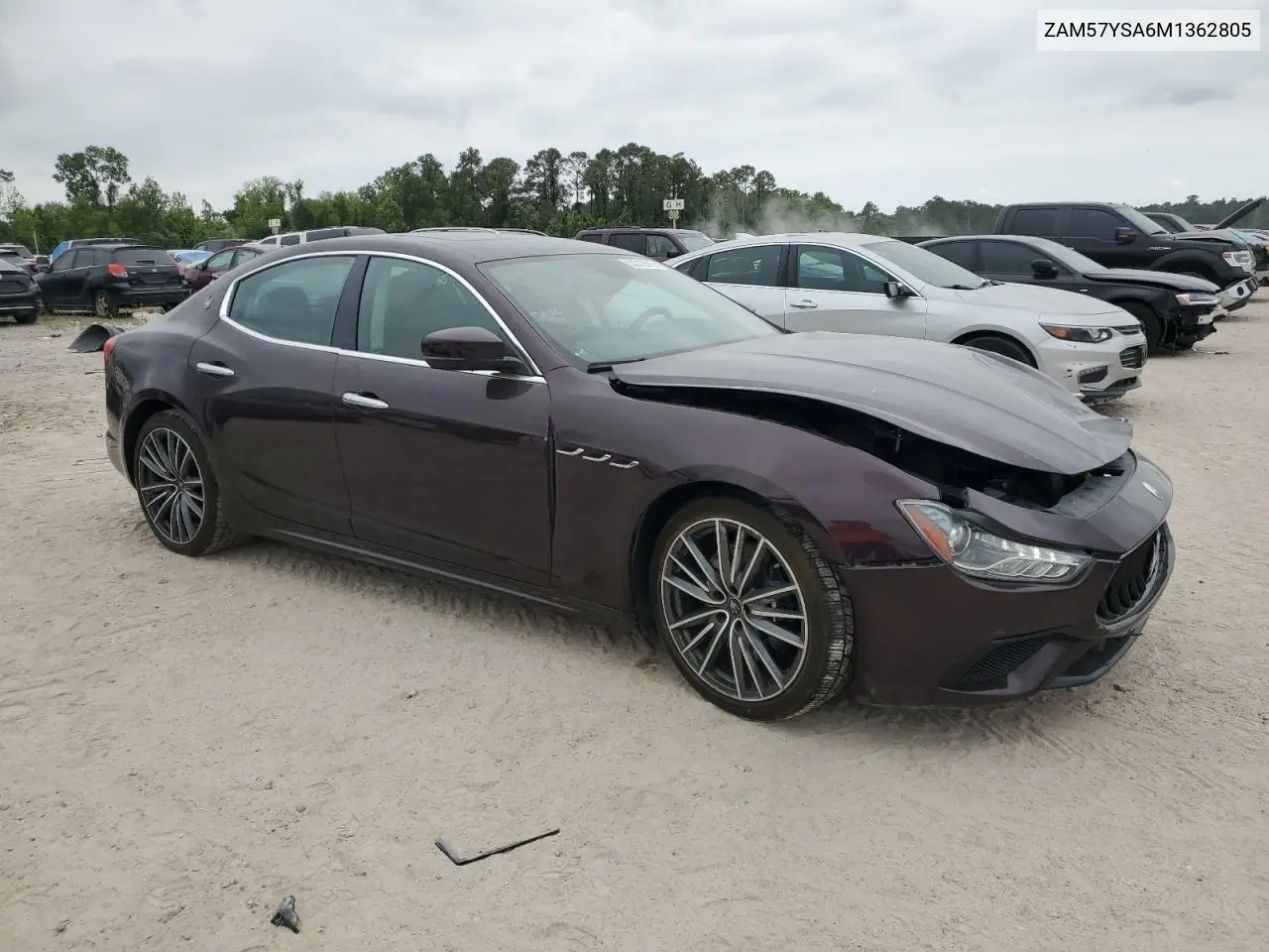 2021 Maserati Ghibli S VIN: ZAM57YSA6M1362805 Lot: 53312315