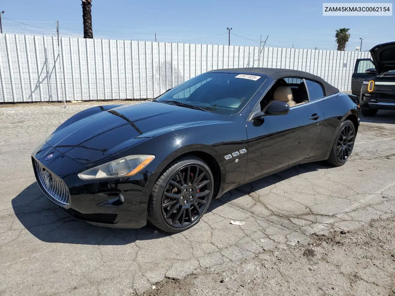 2012 Maserati Granturismo S VIN: ZAM45KMA3C0062154 Lot: 51971325