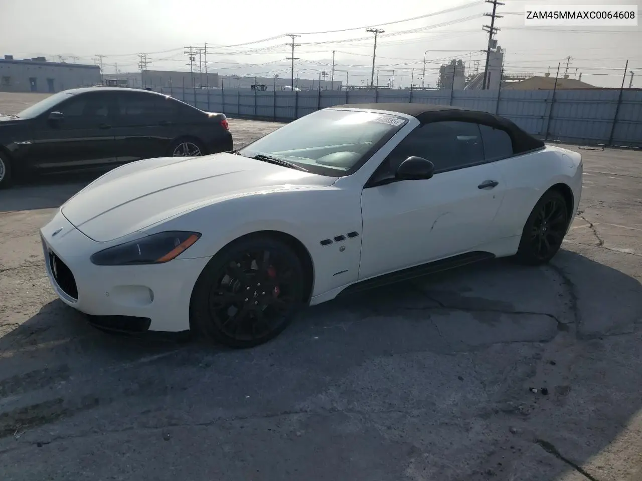 2012 Maserati Granturismo S VIN: ZAM45MMAXC0064608 Lot: 58412065