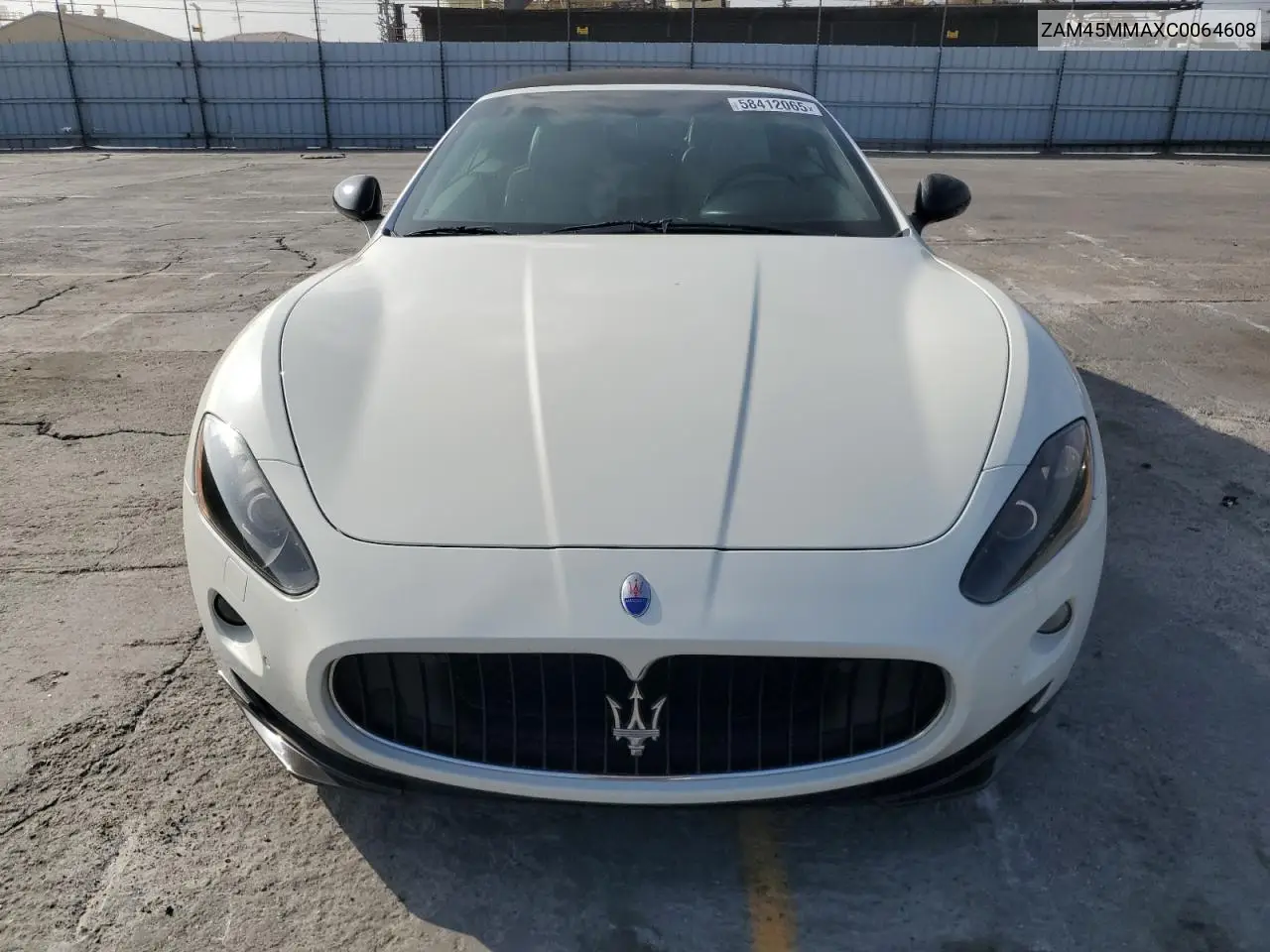 2012 Maserati Granturismo S VIN: ZAM45MMAXC0064608 Lot: 58412065