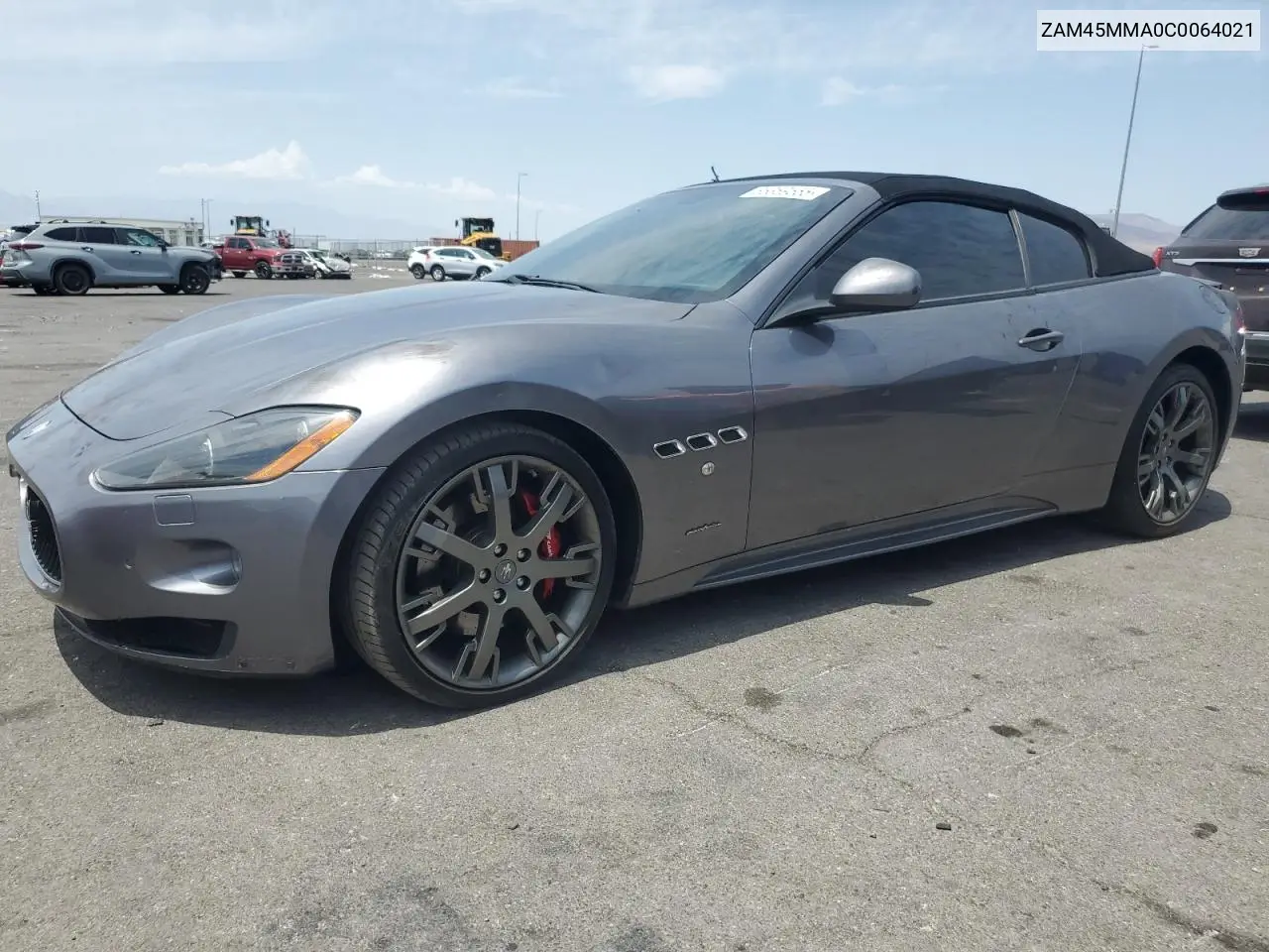 2012 Maserati Granturismo S VIN: ZAM45MMA0C0064021 Lot: 65369555
