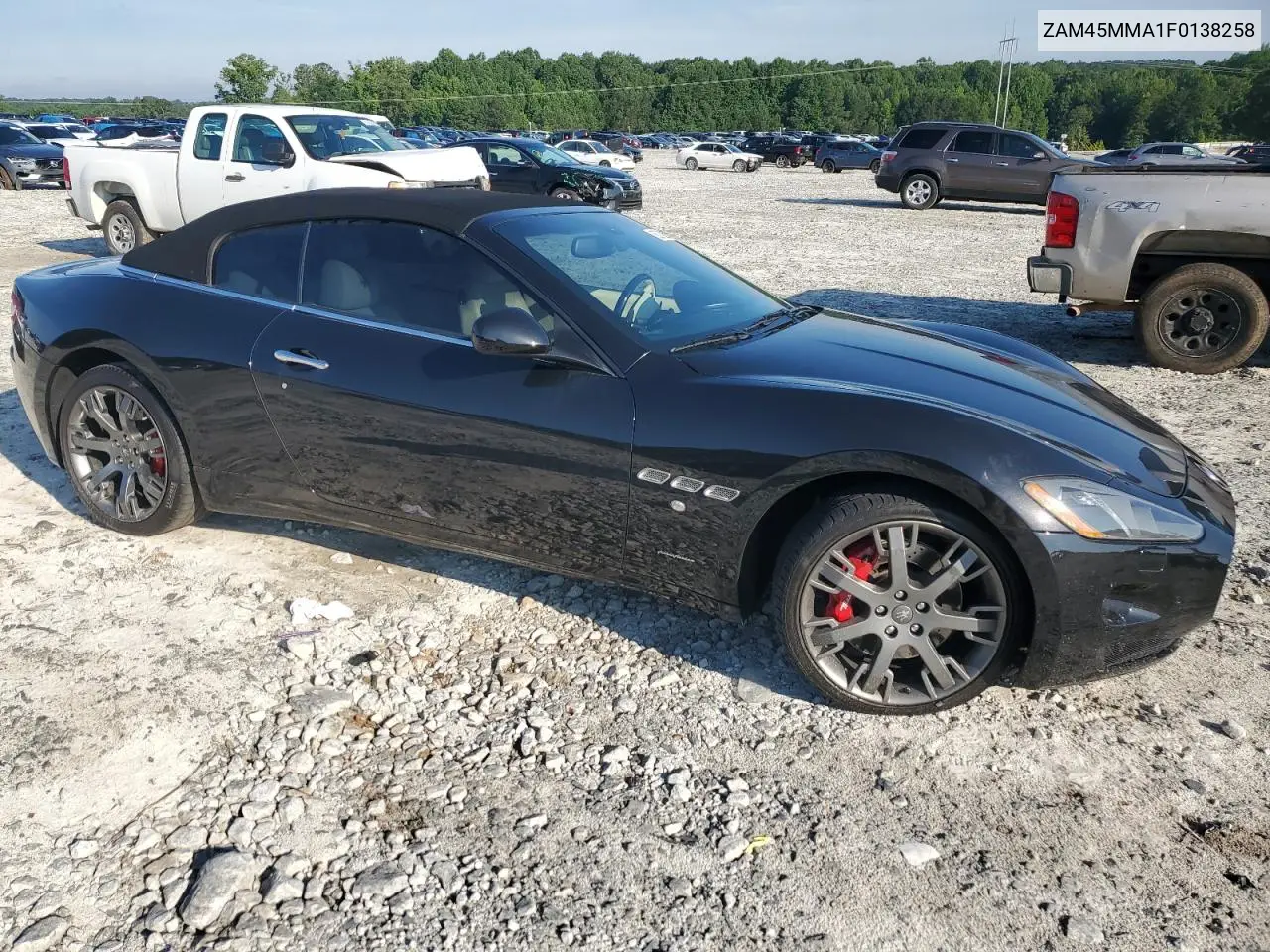 2015 Maserati Granturismo S VIN: ZAM45MMA1F0138258 Lot: 62732835